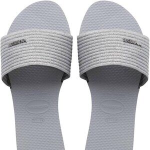 Havaianas Women's You Malta Sandal, Ice Grey, Metallic, Women Size 9/10 NWT
